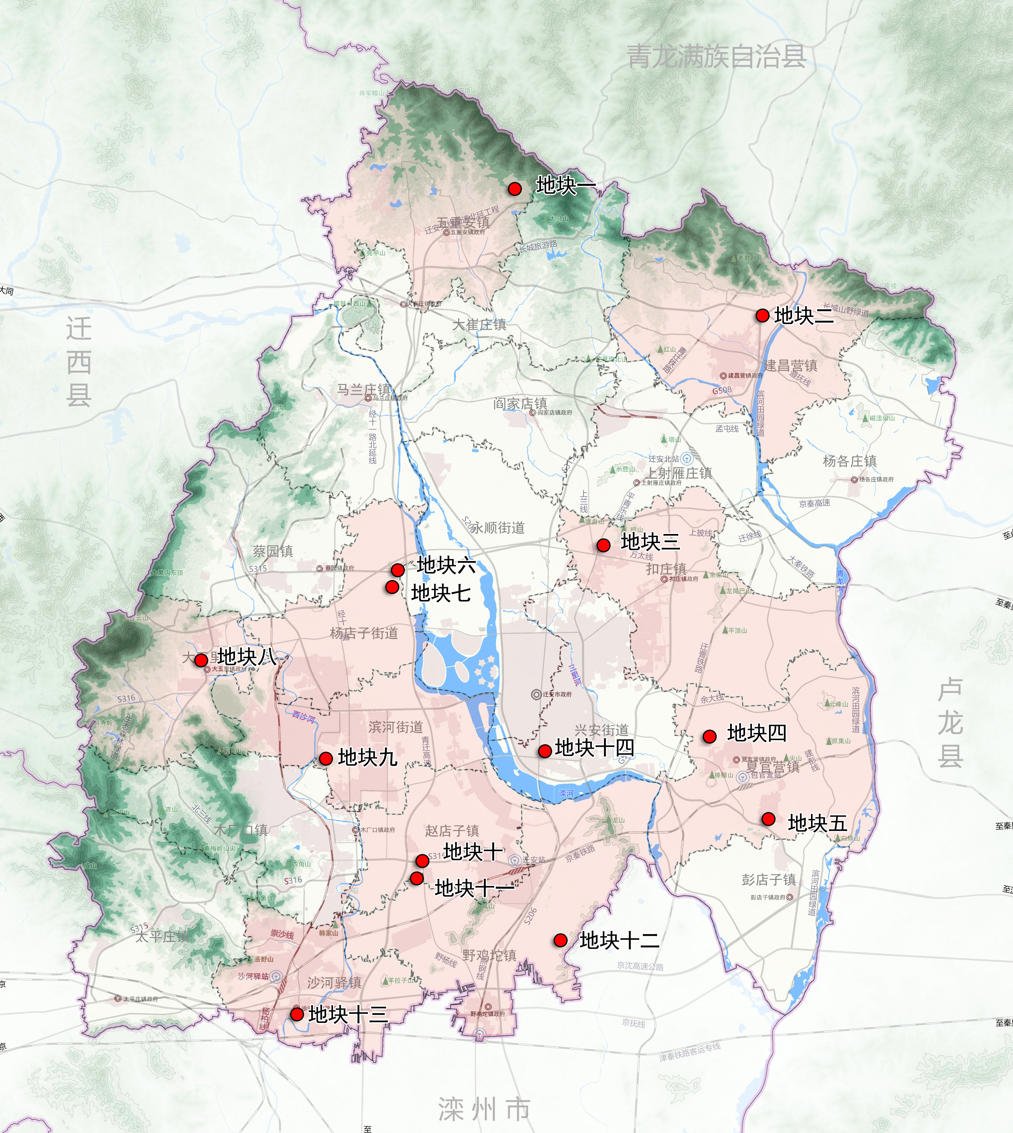 十四个地块项目位置图——市域底图.jpg