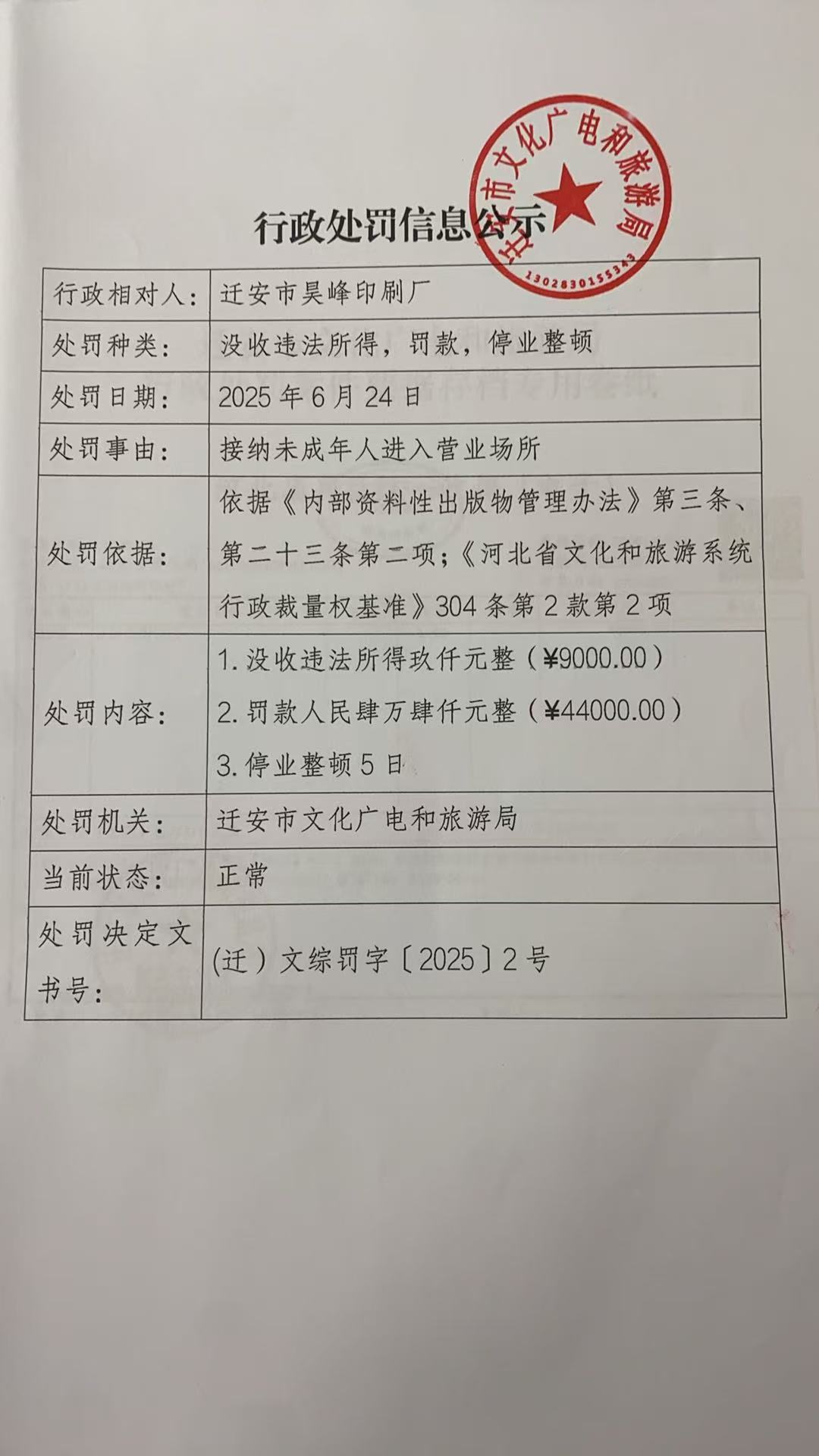 迁安市文化广电和旅游局行政处罚信息公示.jpg